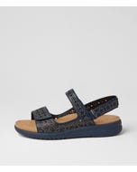 Belon Xw Navy Leather Sandals