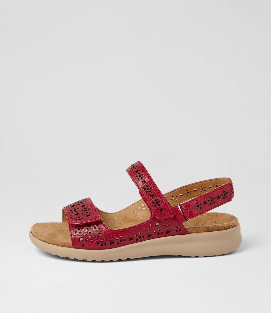 Belon Xw Dark Red Almond Leather Sandals