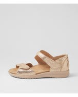 Bazra Xw Champ Speckle Almond Leather Sandals