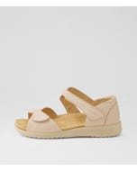 Bazra Xw Nude Almond Leather Sandals