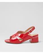 Carlen W Red Patent Leather Sandals