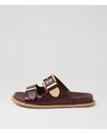Iyami W Merlot Leather Sandals