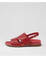Jiloria W Red Leather Sandals