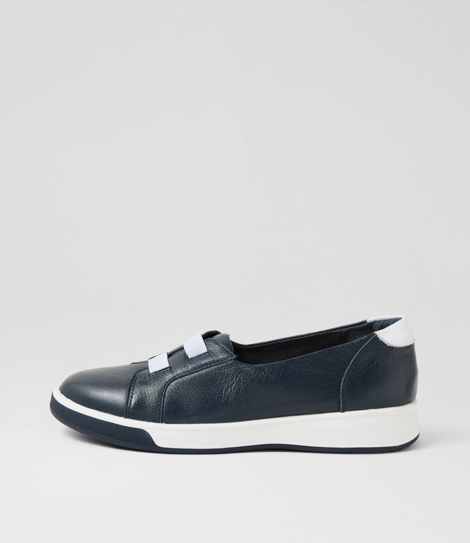 Asper Xf Navy White Leather Sneakers
