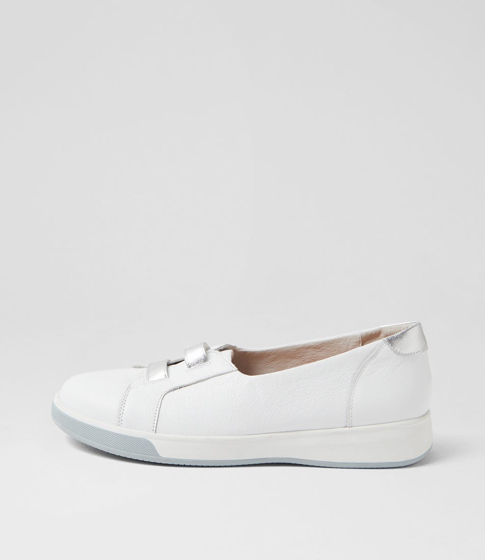 Asper Xf White Silver Leather Sneakers