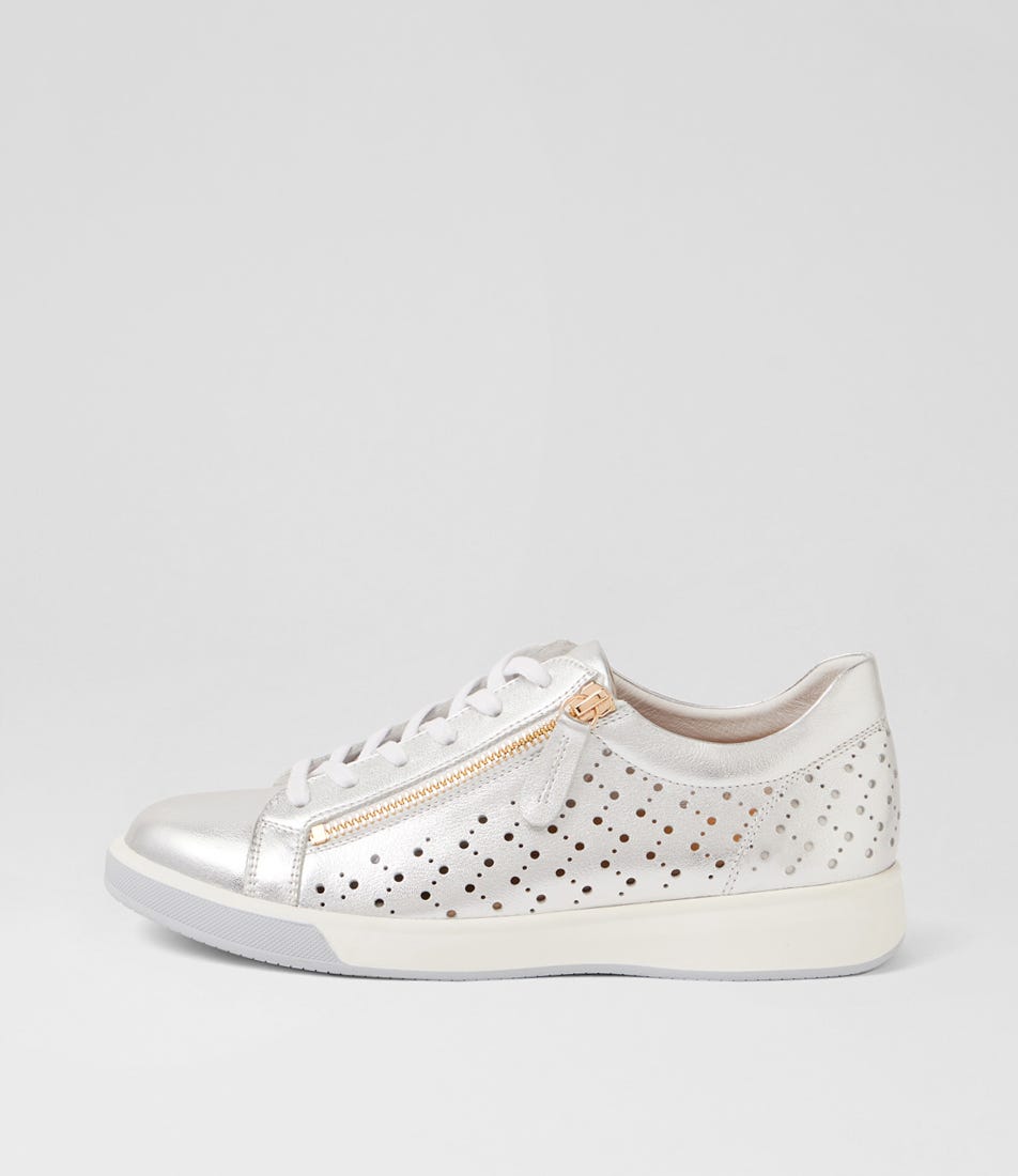Aurie Xf Silver Leather Sneakers