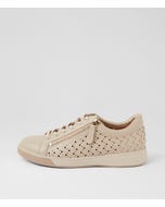 Aurie Xf Almond Camel Leather Sneakers