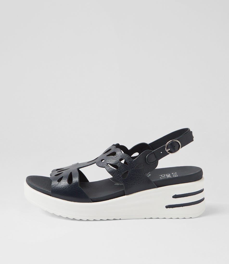 Sillo Xw Navy White Leather Sandals