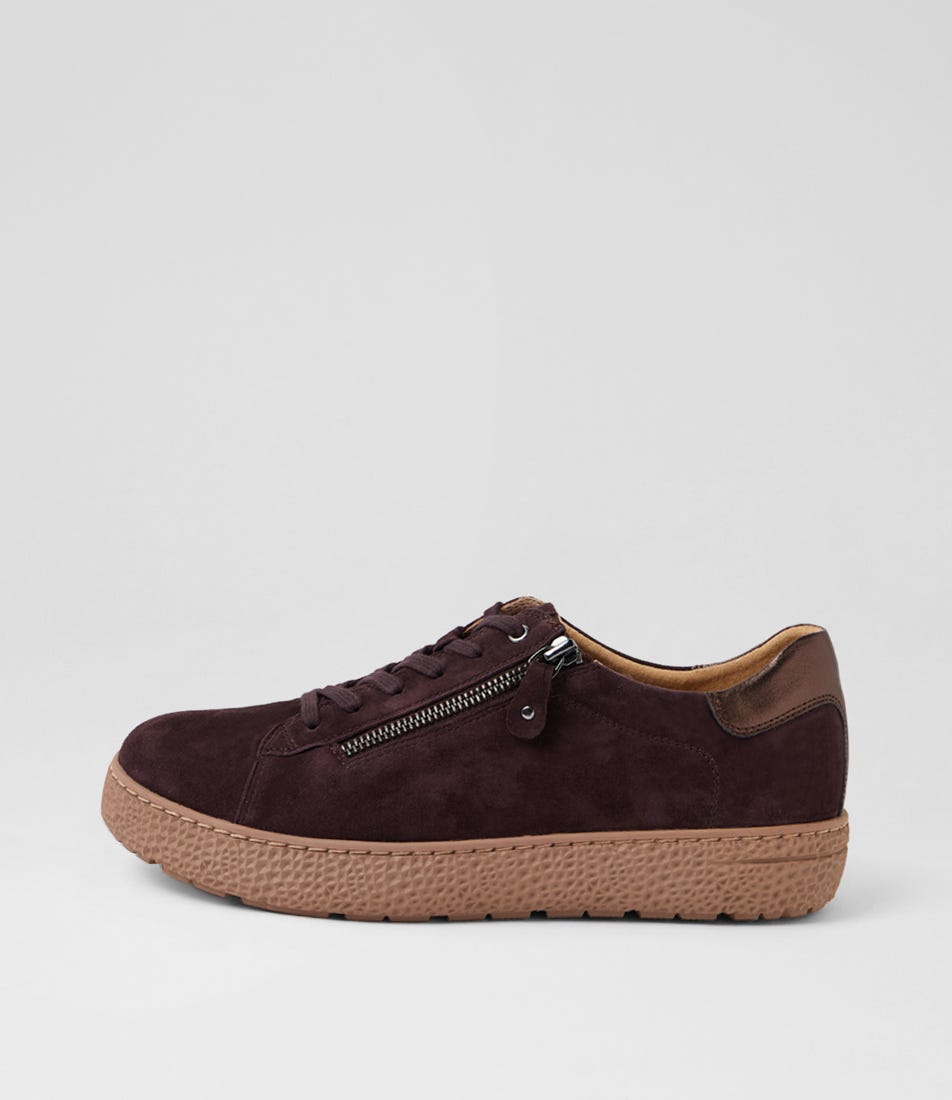 Oceanne Xw Choc Metallic Suede Leather Sneakers