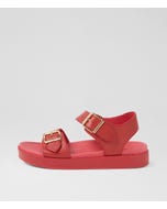 Graspie W Red Leather Sandals
