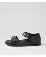 Hanka W Black Leather Sandals