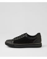 Kiffy W Black Leather Sneakers