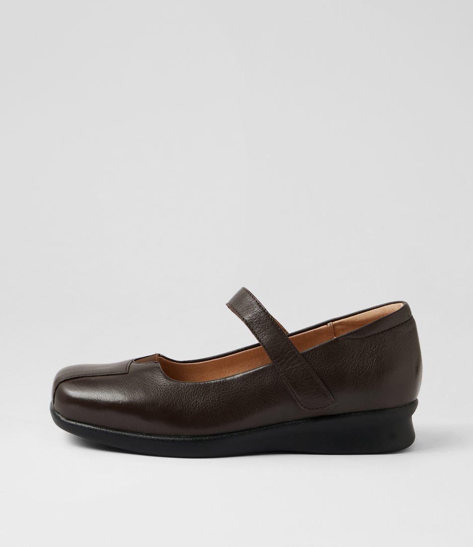 Rhapsody W Choc Leather Flat Shoes