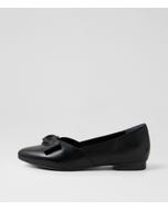 Lotcha W Black Leather Flat Shoes