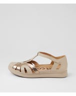 Demna Xf Almond Champagne Leather Flat Shoes