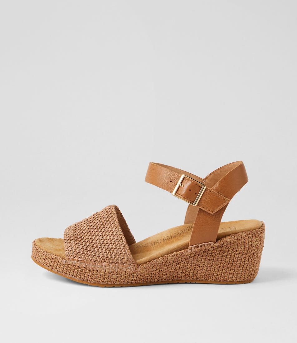 Keeve Xw Tan Fabric Sandals