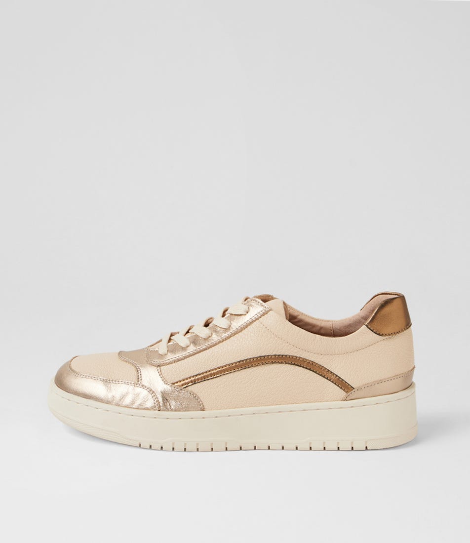 Hoppa Xw Champagne Vanilla Leather Sneakers