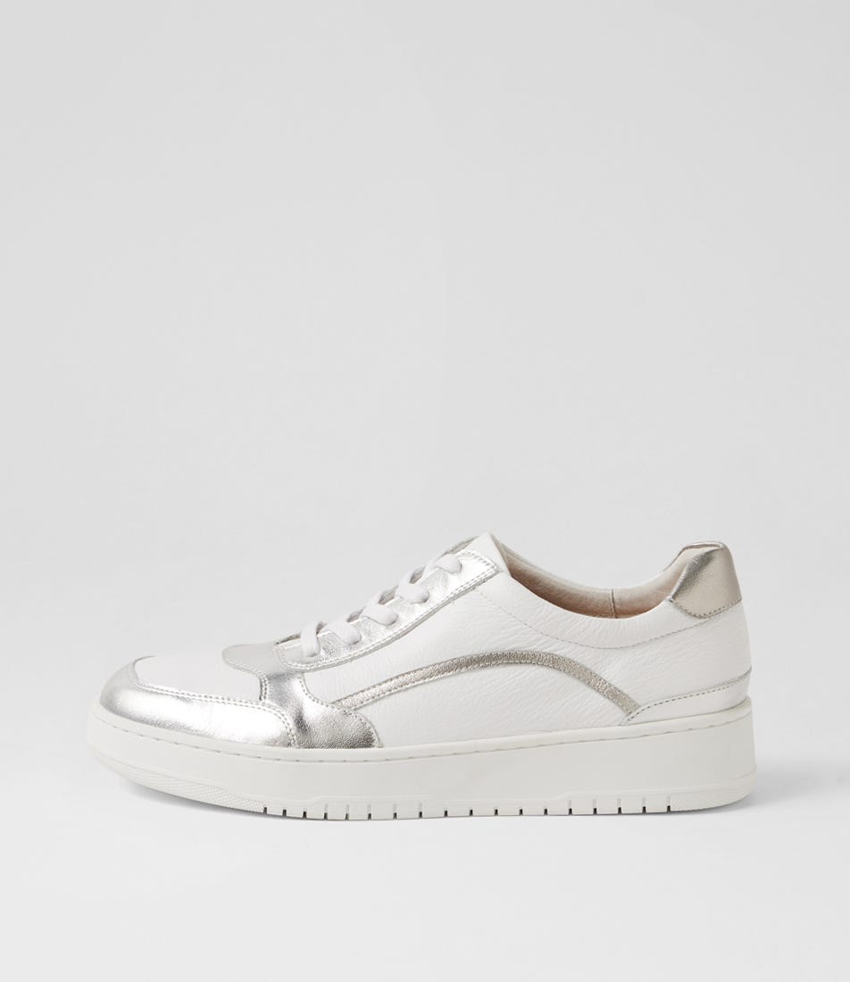 Hoppa Xw SilverWhite  Leather Sneakers
