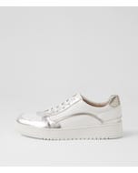 Hoppa Xw Silverwhite Leather Sneakers