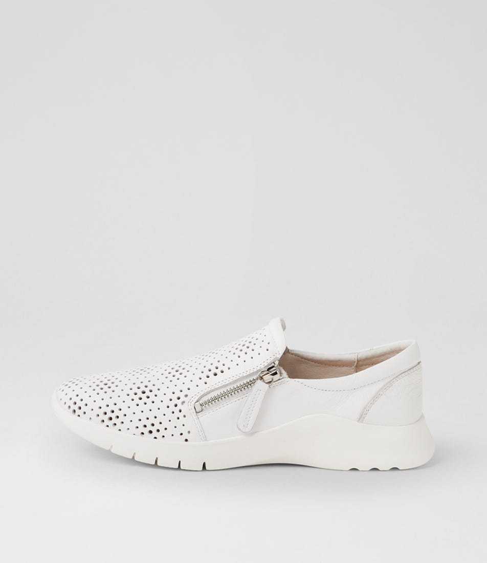 Prence Xw White Leather Flat Shoes
