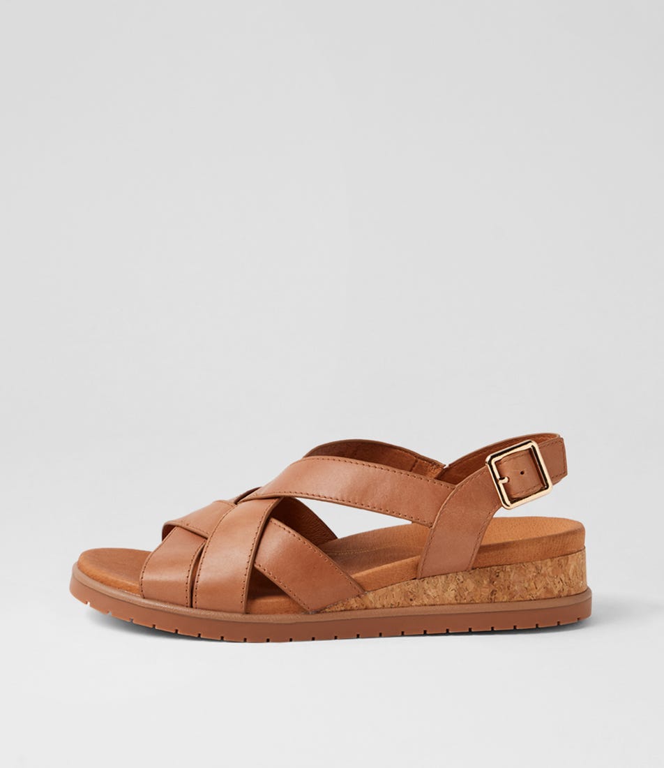 Viesto W Tan Leather Sandals