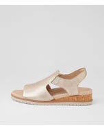 Vibbie W Champagne Almond Leather Sandals
