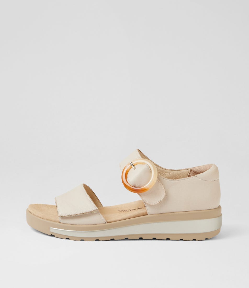 Gerla W Almond Leather Sandals