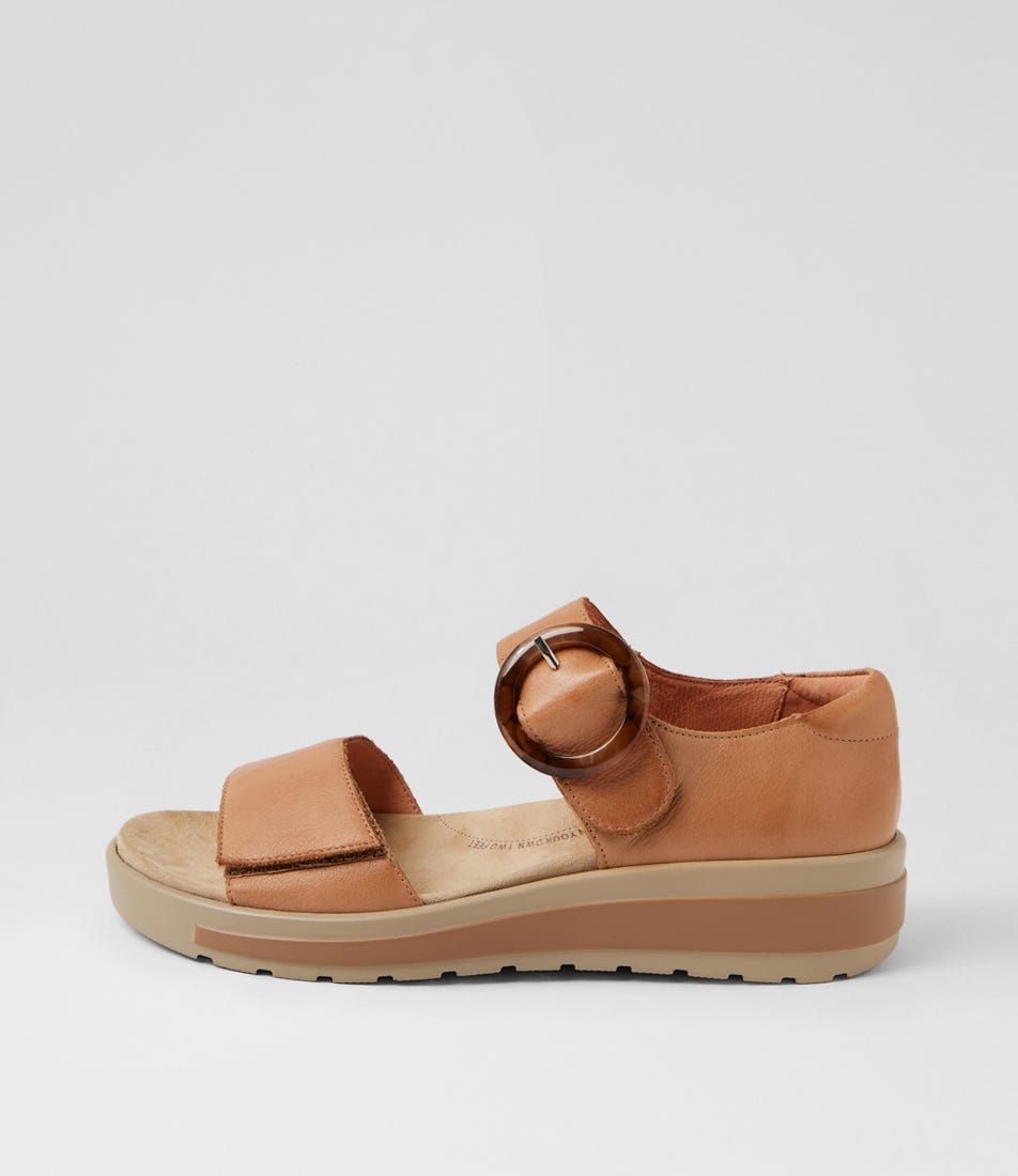 Gerla W Dark Tan Leather Sandals