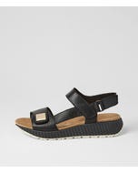 Lomar W Black Leather Sandals
