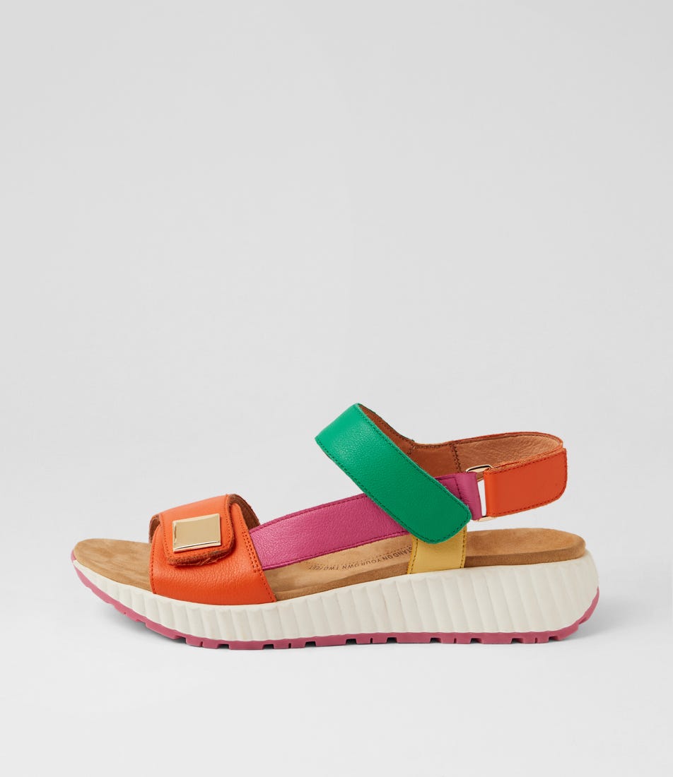 Lomar W Bright Multi Leather Sandals