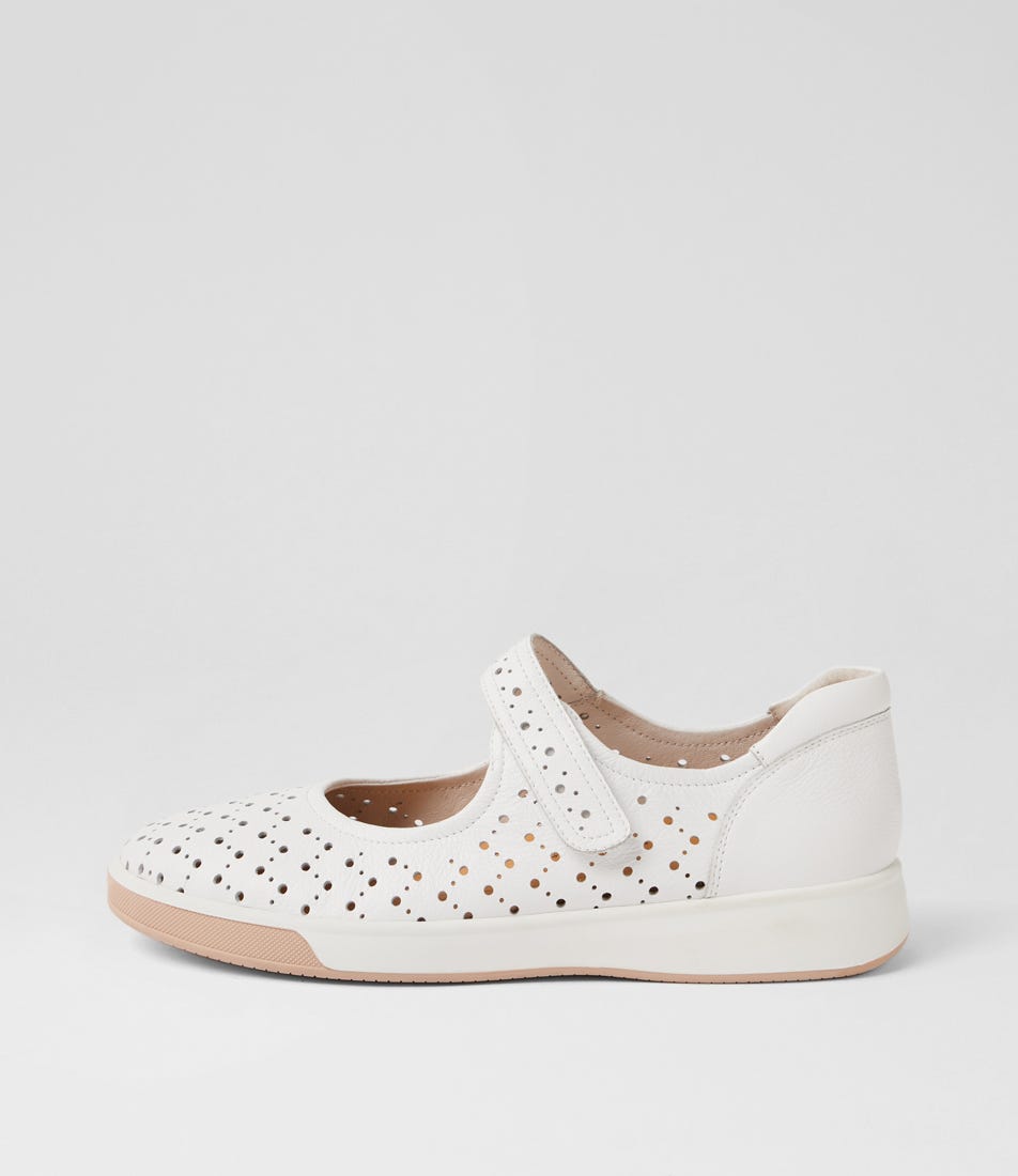 Antho Xf White Leather Flat Shoes