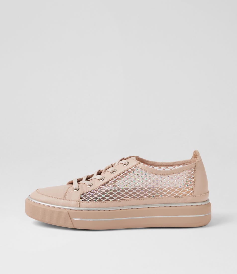 Kerlies W Nude Leather Mesh Sneakers
