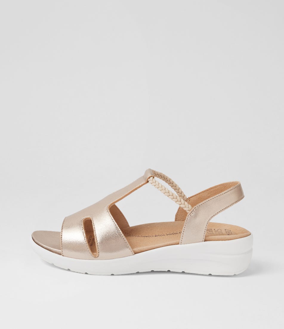 Novol Xw Platino White Leather Sandals