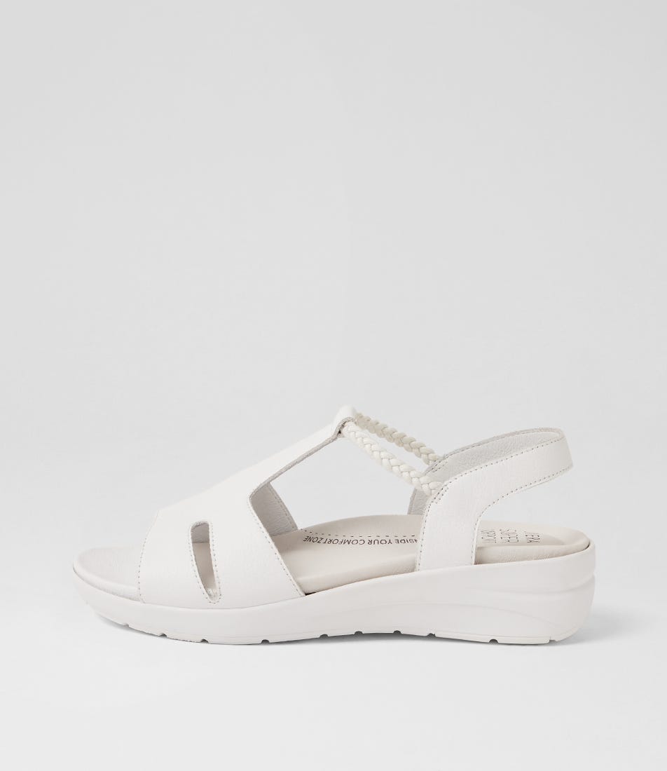Novol Xw White Leather Sandals