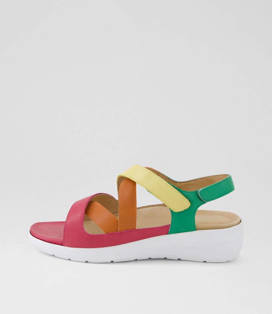 Navla Xw Bright Multi Leather Sandals