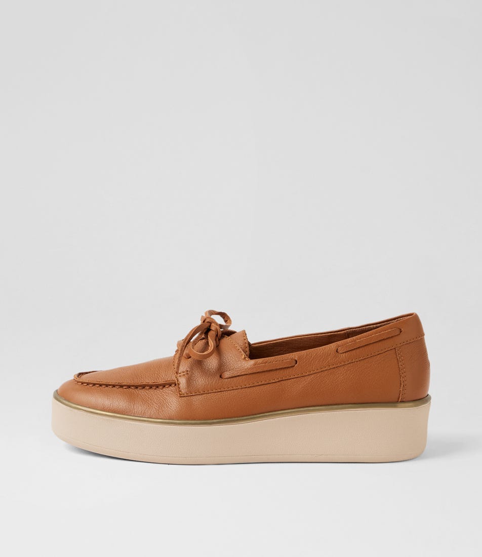 Zita W Dark Tan Milk Leather Loafers