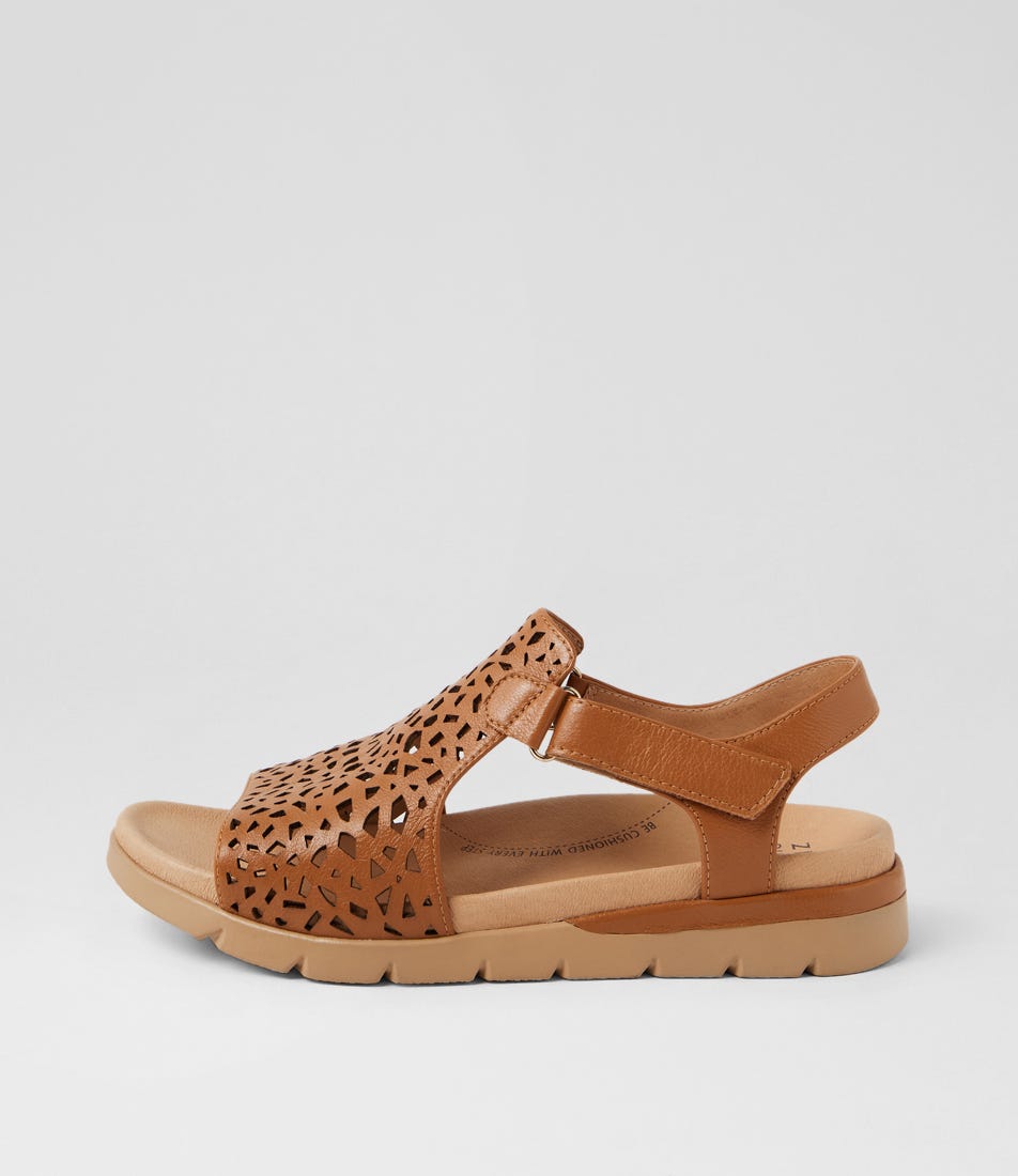 Ascotch Xw Dark Tan Camel Leather Sandals
