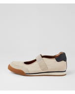 Friesh Xw Vanilla Navy Leather Mary Janes