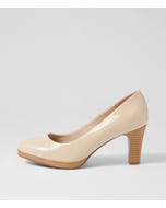 Serina2 Almond Natural Patent Leather Heels